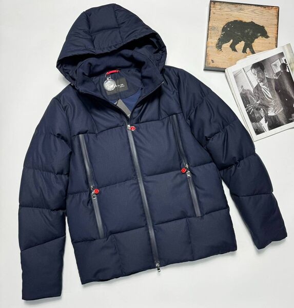Мужской пуховик Kiton мужской синий 167599