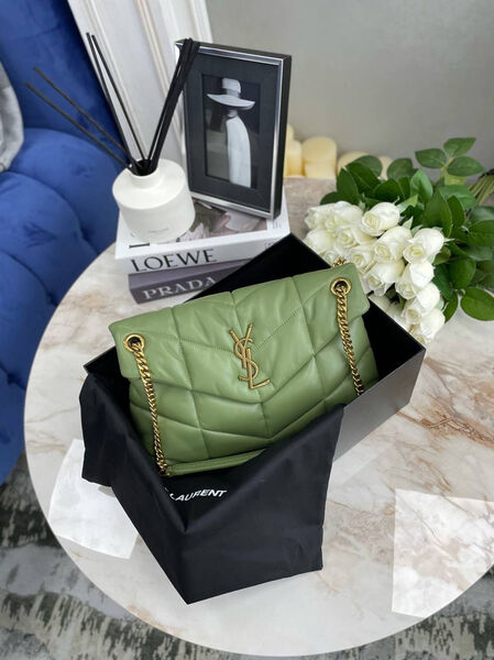 Сумка Saint Laurent женский кожа болотный 97478-3