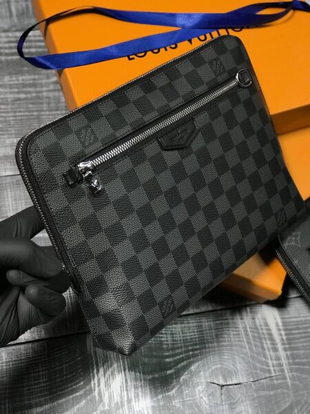 Клатч мужской Louis Vuitton мужской канва графитовый 26214-2