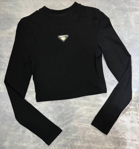 Лонгслив Prada женский черный 127273