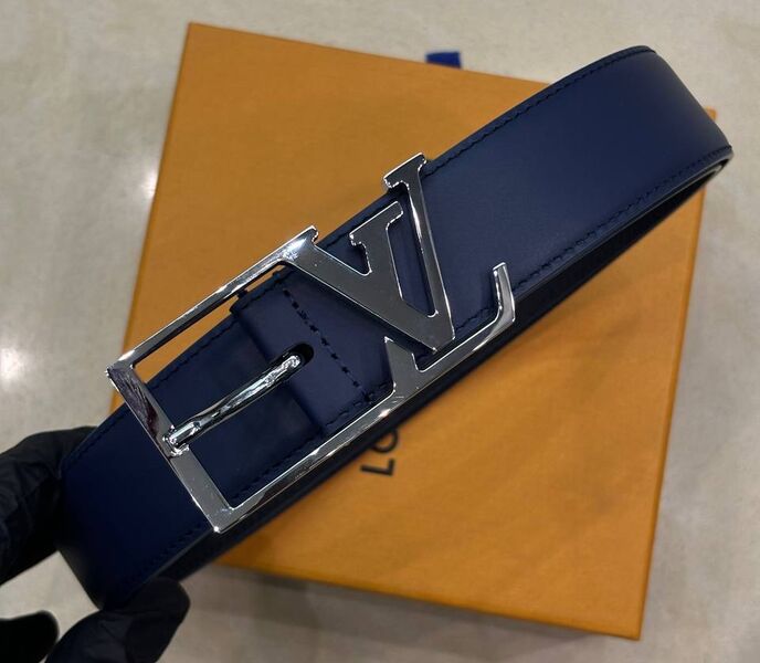 Мужской ремень Louis Vuitton мужской кожа синий 176132