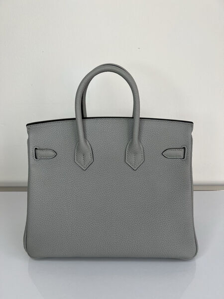 Сумка Hermès Birkin 25 женский кожа графитовый 139360-3