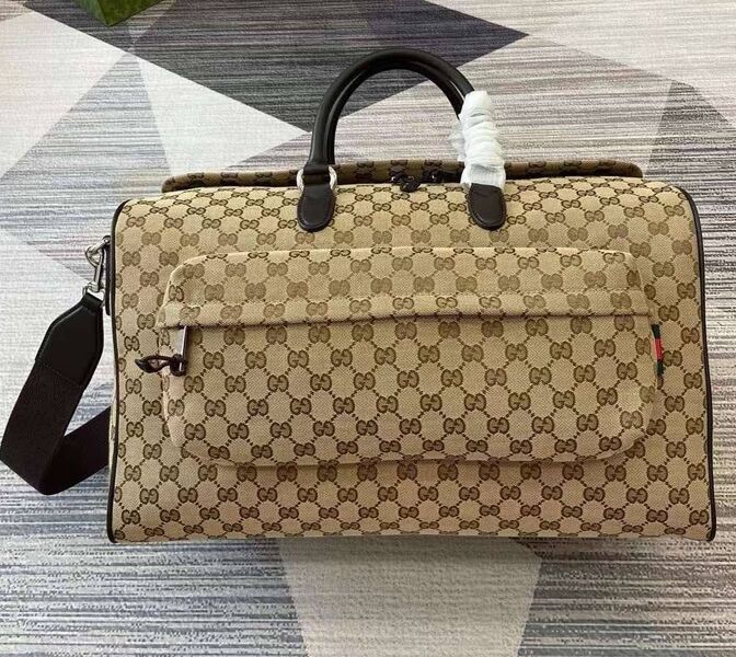 Дорожная сумка Gucci женский канва бежевый 164569