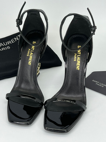 Босоножки Saint Laurent женский кожа черный 12737-2