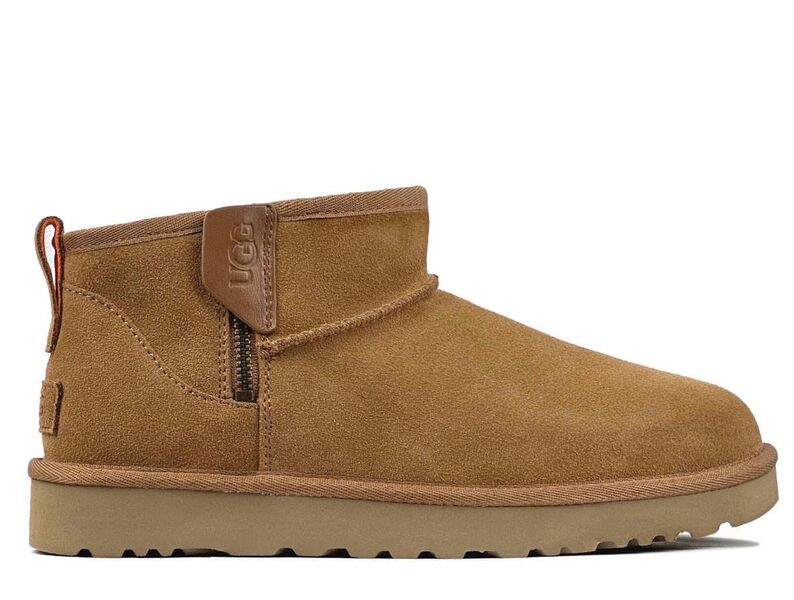 Мужские угги Ugg Mens Classic Ultra Mini Zip Boot мужской замша бежевый 169766