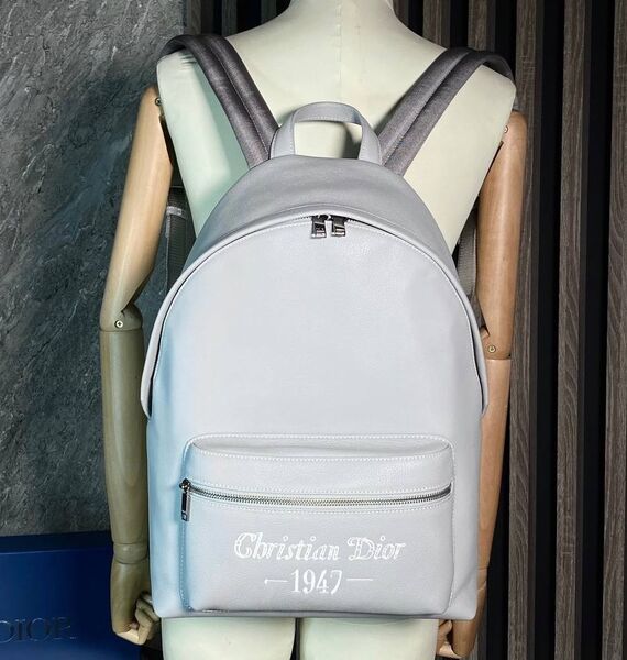 Мужской рюкзак Christian Dior мужской кожа графитовый 155496