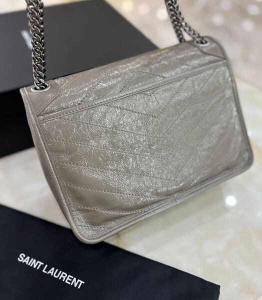 Сумка Saint Laurent Niki Medium женский кожа графитовый 160386-7