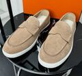 Мужские лоферы Hermès мужской замша бежевый 193475-1