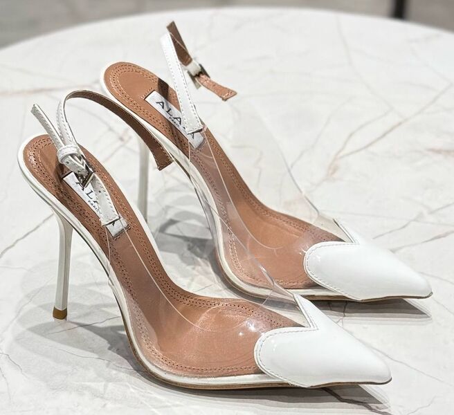 Туфли Alaïa женский кожа белый 182071