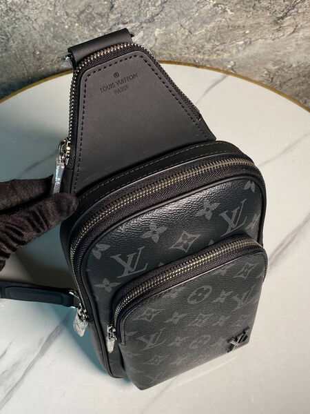 Мужская сумка слинг Louis Vuitton мужской кожа черный 180838-4
