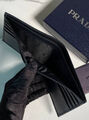 Мужской портмоне Prada мужской кожа черный 173612-6