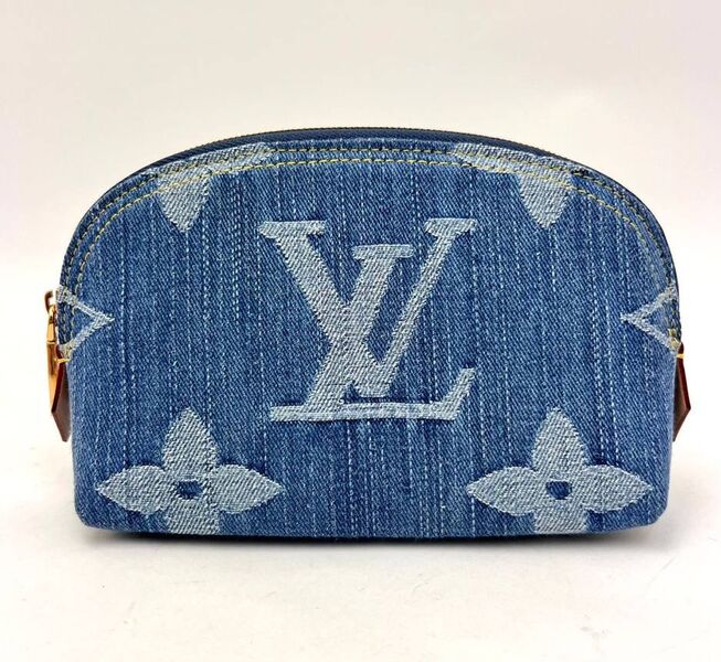 Косметичка Louis Vuitton женский джинса синий 152410