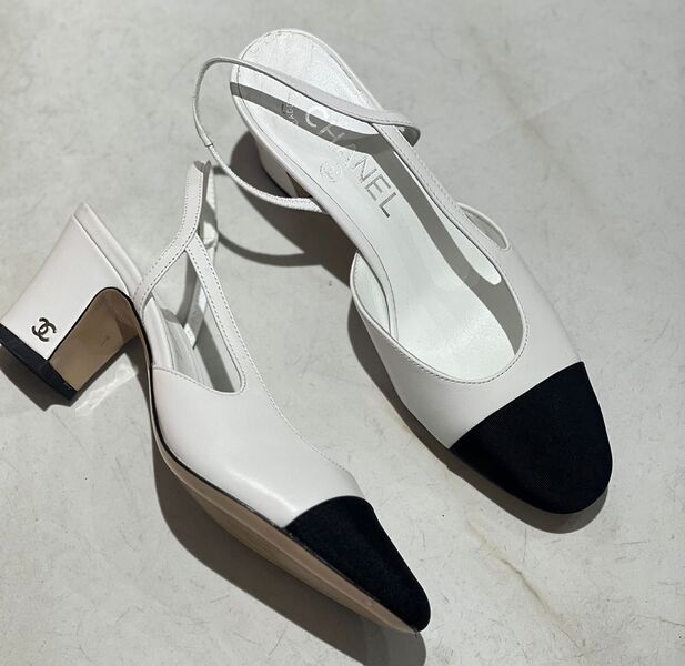Туфли Chanel женский кожа белый 161380