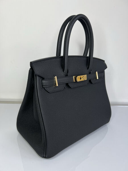 Сумка Hermès Birkin 30 ручная работа женский кожа черный 100628-2