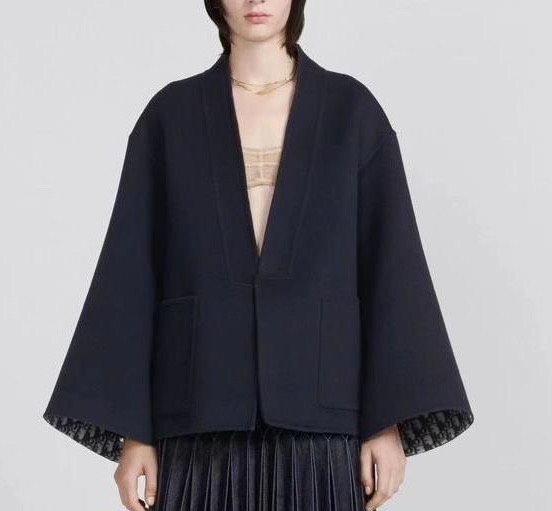 Пальто кимоно Christian Dior женский черный 123584