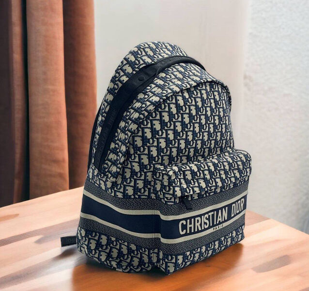 Рюкзак Christian Dior женский текстиль синий 65031-7