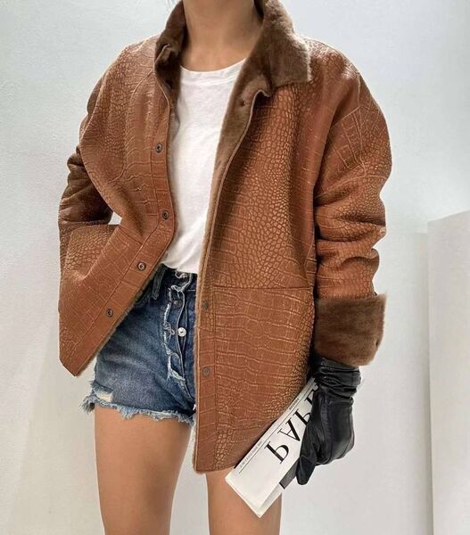 Дубленка двусторонняя Miu Miu женский 165534