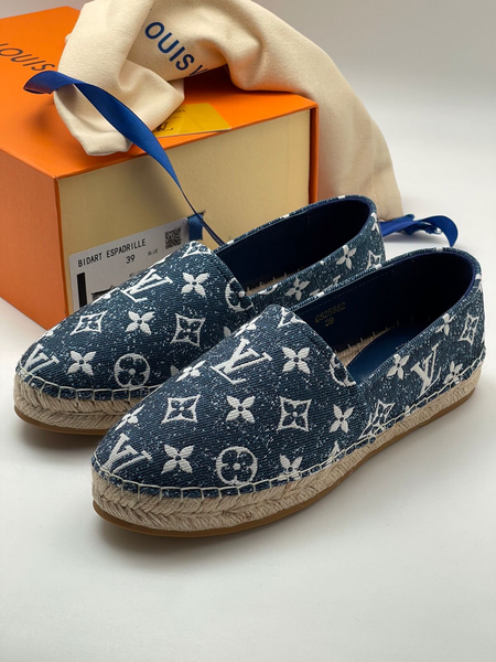 Эспадрильи Louis Vuitton женский текстиль синий 91382-2