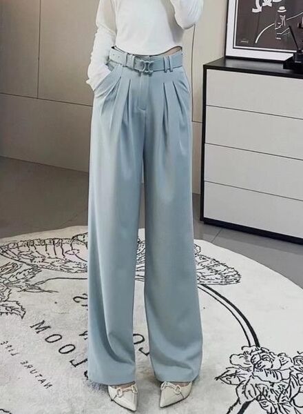 Брюки Celine женский бирюзовый 102818