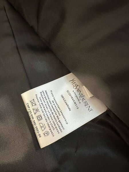 Куртка Saint Laurent женский кожа черный 196526-7