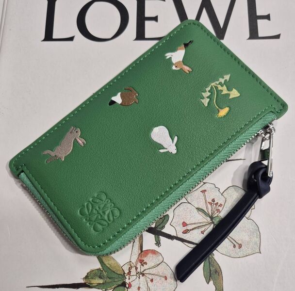 Картхолдер Loewe женский кожа болотный 186090