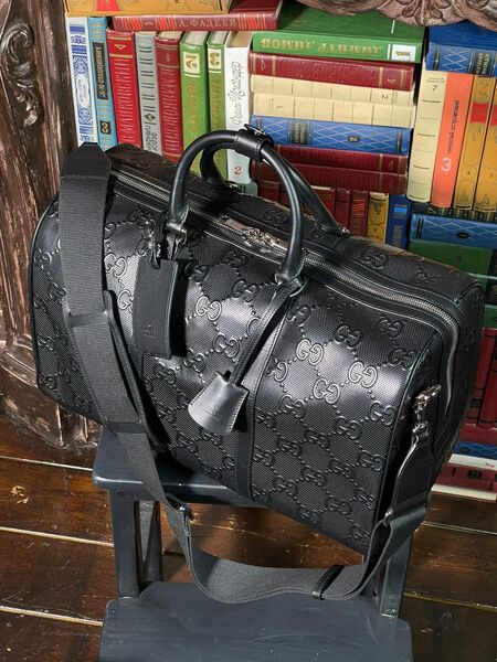 Дорожная сумка Gucci мужской кожа черный 19159-9