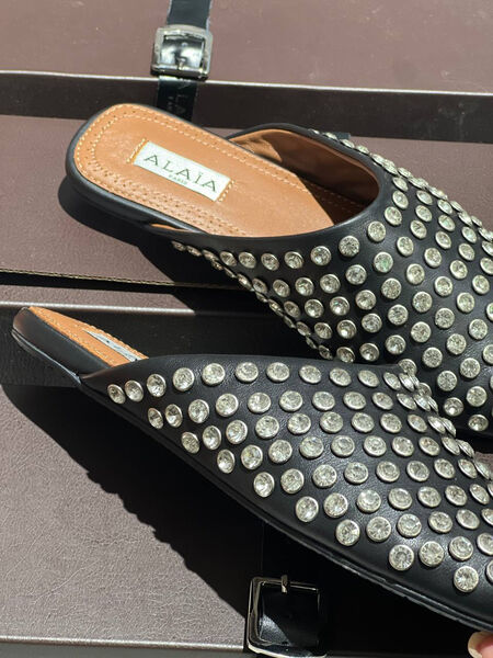 Мюли Alaïa женский кожа черный 137927-4