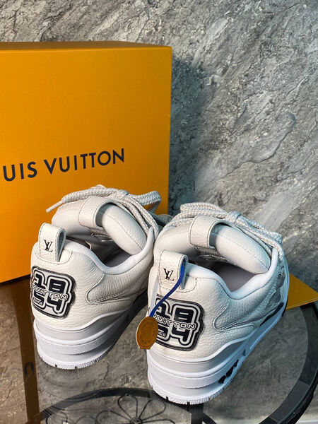 Мужские кроссовки Louis Vuitton мужской кожа белый 143194-3