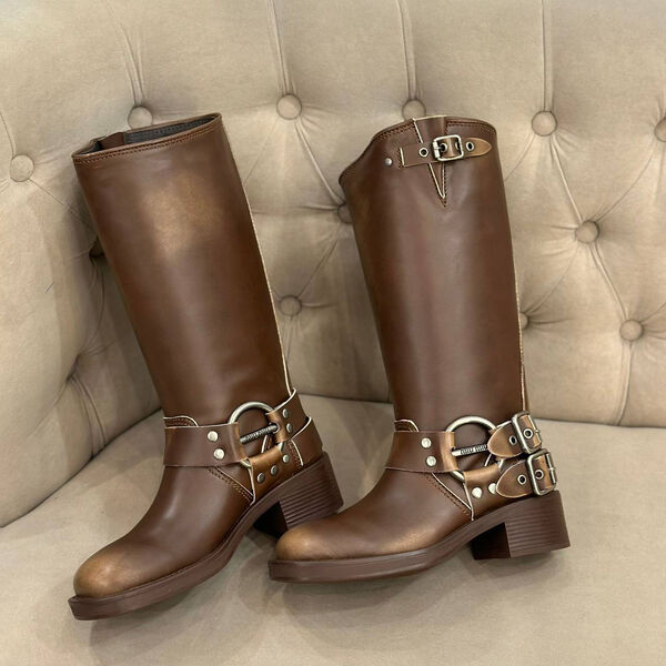 Сапоги Miu Miu женский кожа 127510-2
