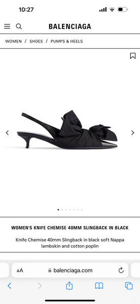Туфли Balenciaga женский кожа черный 156039-3