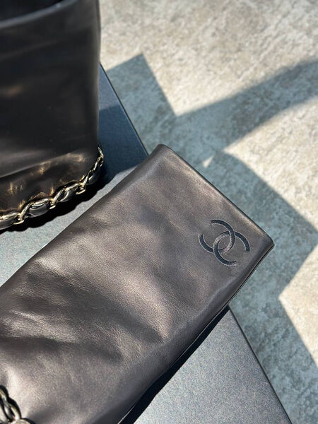 Сапоги Chanel женский кожа черный 200474-3