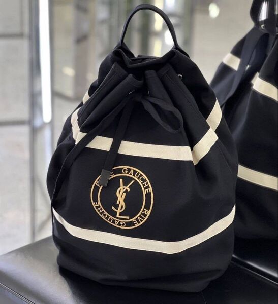 Сумка Saint Laurent женский текстиль черный 155656