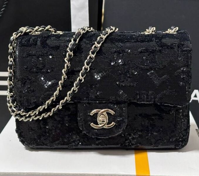 Сумка Chanel женский текстиль черный 171805