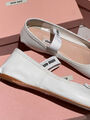 Балетки Miu Miu женский кожа белый 146841-3