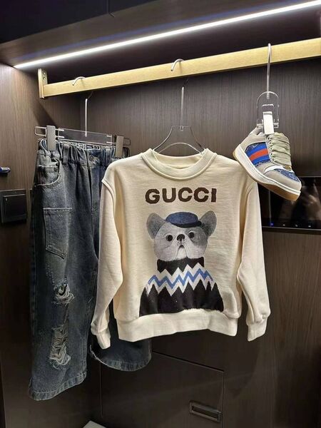 Детский свитшот Gucci белый 177482-3