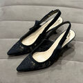 Туфли Christian Dior женский текстиль черный 119249-2