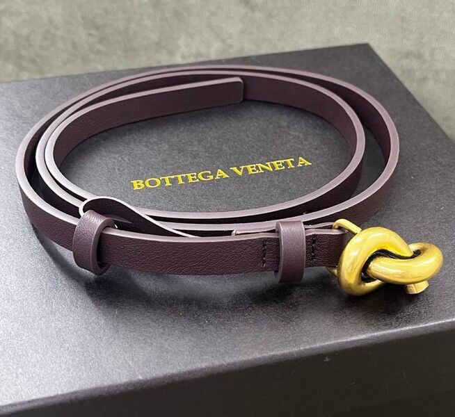 Ремень Bottega Veneta женский кожа бордовый 187008