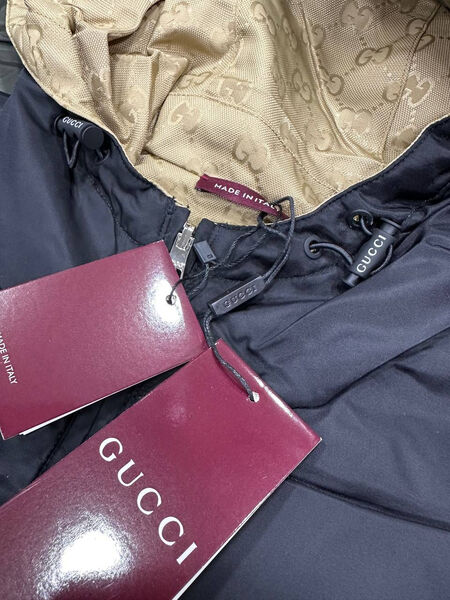Мужская куртка двухсторонняя Gucci мужской черный 170919-13