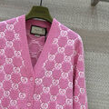 Кардиган Gucci женский вязаная ткань розовый 173788-2