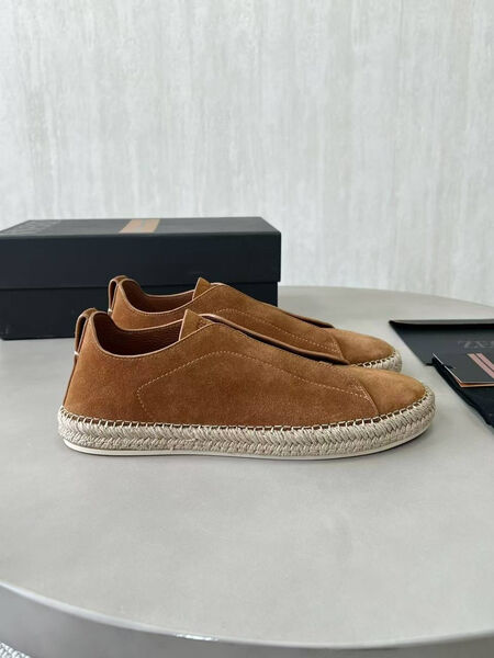 Мужские кеды Zegna мужской замша бежевый 185788-4