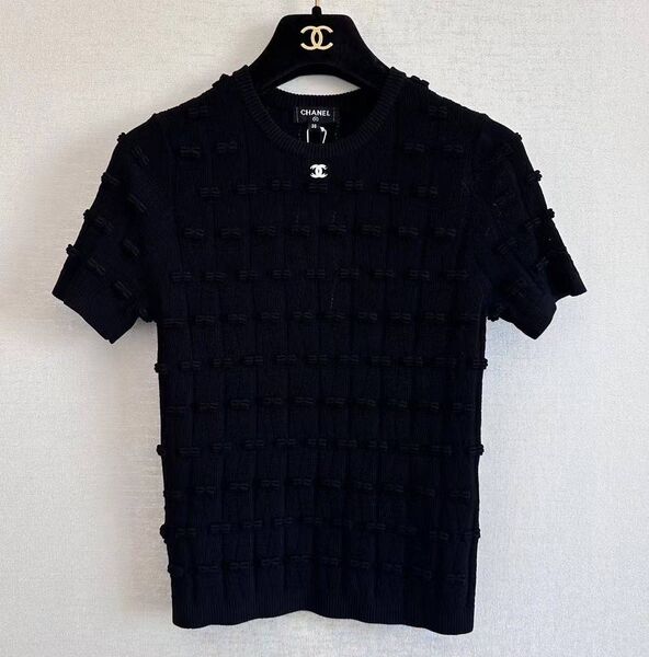 Футболка Chanel женский черный 147565