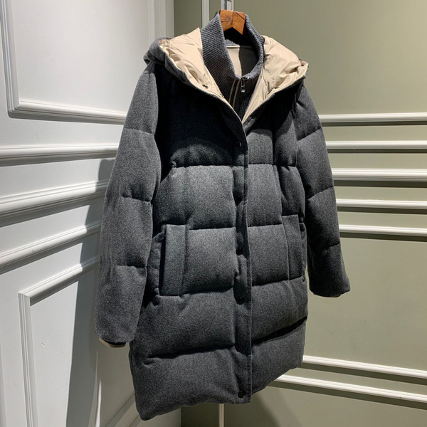 Пуховик Brunello Cucinelli женский графитовый 62268-6