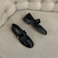 Туфли Chanel женский кожа черный 128592-3