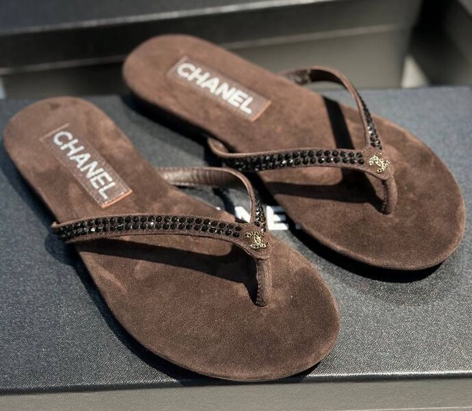 Шлепки Chanel женский замша 189618