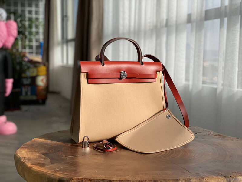 Сумка Hermèsherbag Zip женский кожа бежевый 127294-2