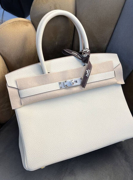 Сумка Hermès Birkin 30 женский кожа белый 184940