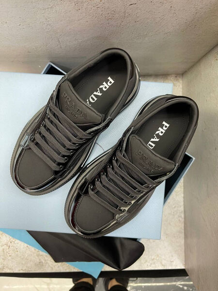 Кеды Prada женский кожа черный 135291-2