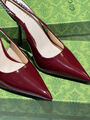 Туфли Gucci женский кожа бордовый 146979-3