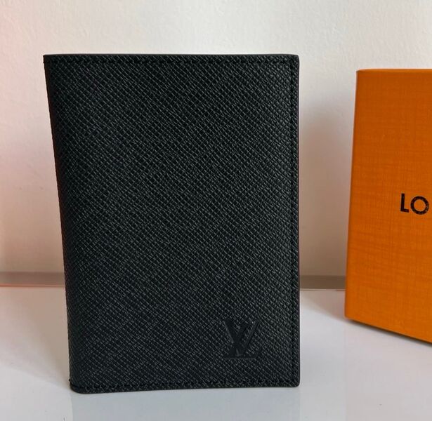 Обложка на паспорт Louis Vuitton мужской кожа черный 149888