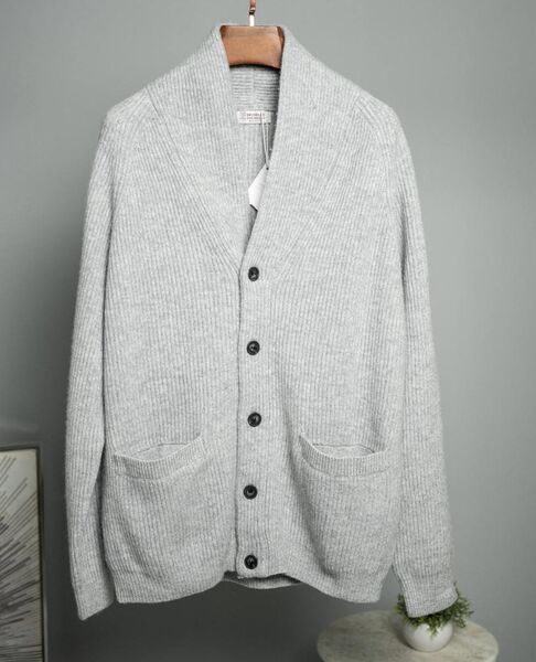 Мужской кардиган Brunello Cucinelli мужской вязаная ткань графитовый 162960